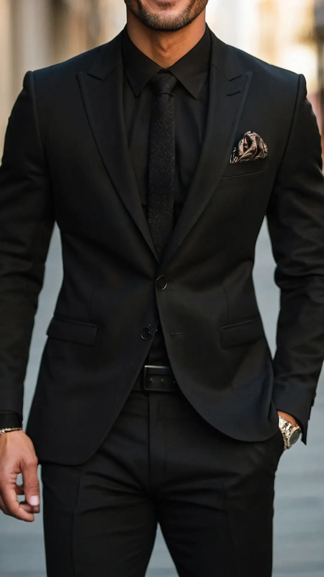 Men's All-Black Suit FA LUXE