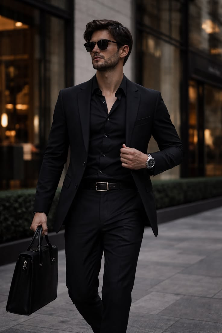 Men's All-Black Suit FA LUXE
