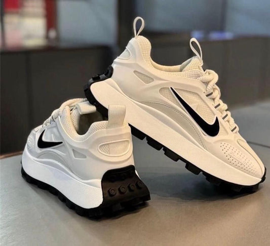 Men's Premium White & Black Chunk Sports Sneakers | FA LUXE