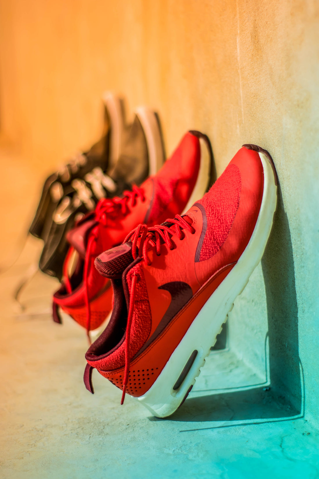 Men's Premium Red Athletic Running Shoes | FA LUXE