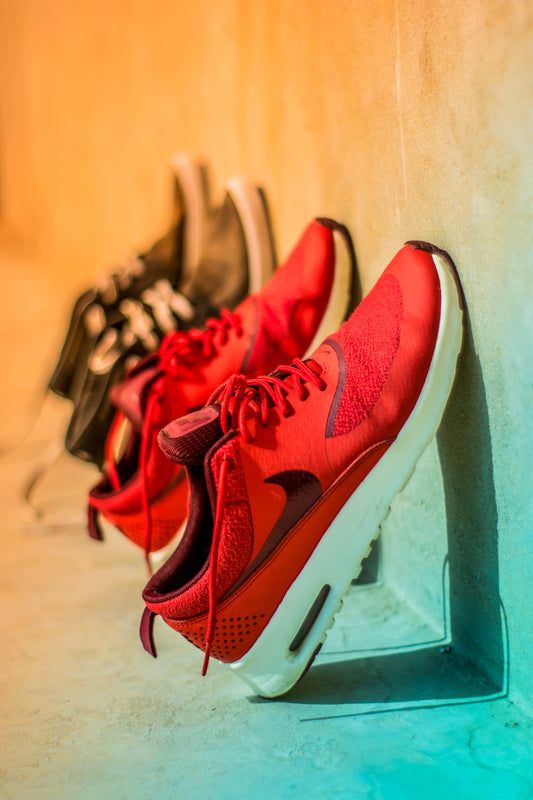Men's Premium Red Athletic Running Shoes | FA LUXE