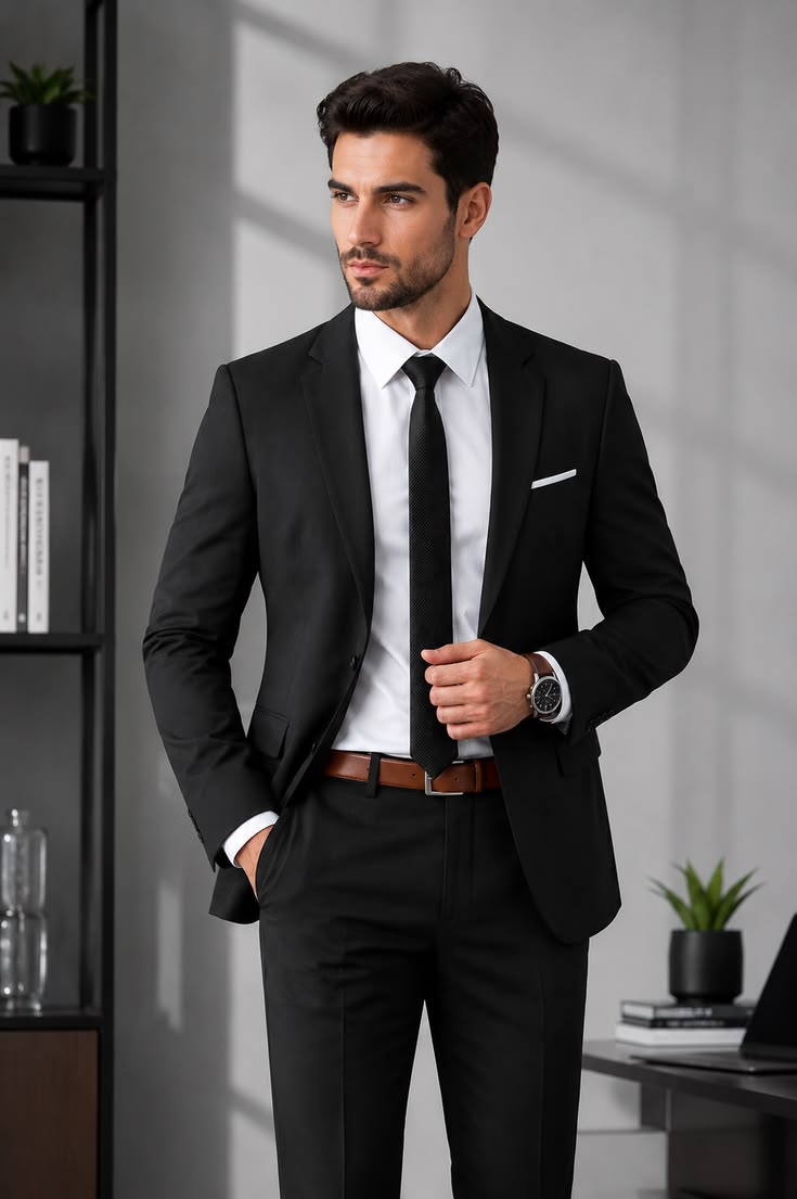 Men's Black Suit FA LUXE