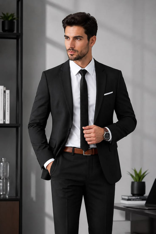 Men's Black Suit FA LUXE