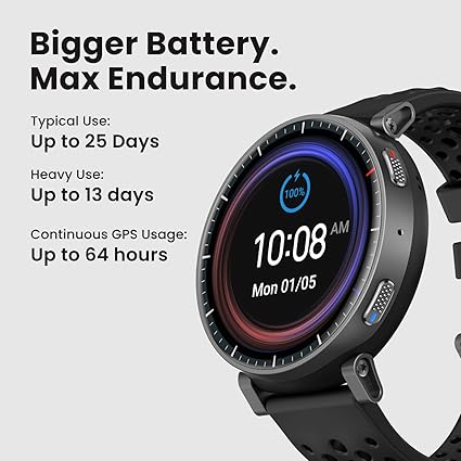 Amazfit Active Max Smartwatch | 1.5" AMOLED, GPS & 25-Day Battery