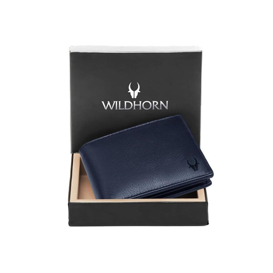 WildHorn Men's Leather Wallet – 9 Card Slots & Coin Pocket