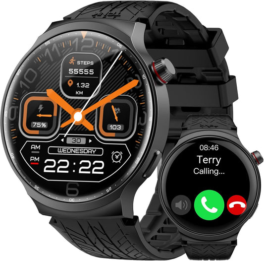 AMAZTIM Smart Watch for Men – 1.85" Display & 120-Day Battery
