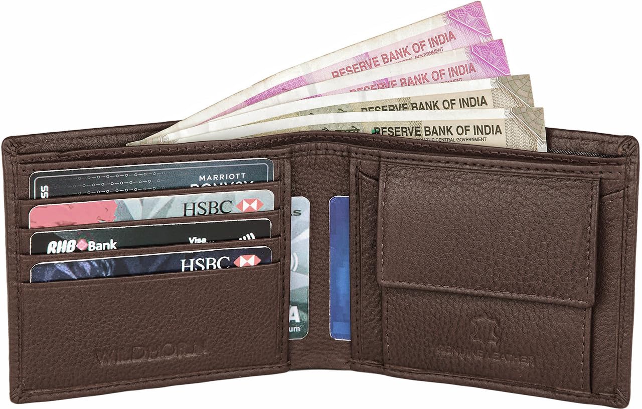 WildHorn® Premium Leather Wallet & Auto Lock Belt Gift Set for Men