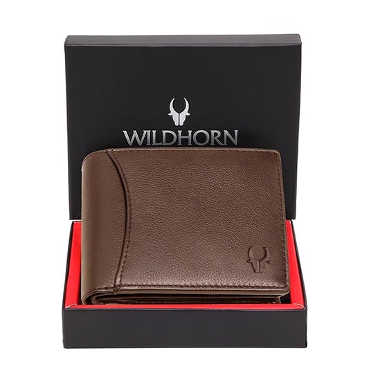 WildHorn Men's Brown Genuine Leather Wallet (WH7311BROWN)