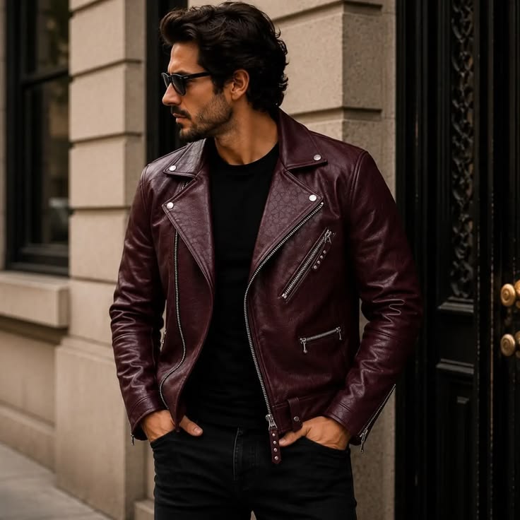 Men's Premium Brown Leather Jacket | Classic Real Leather Outerwear