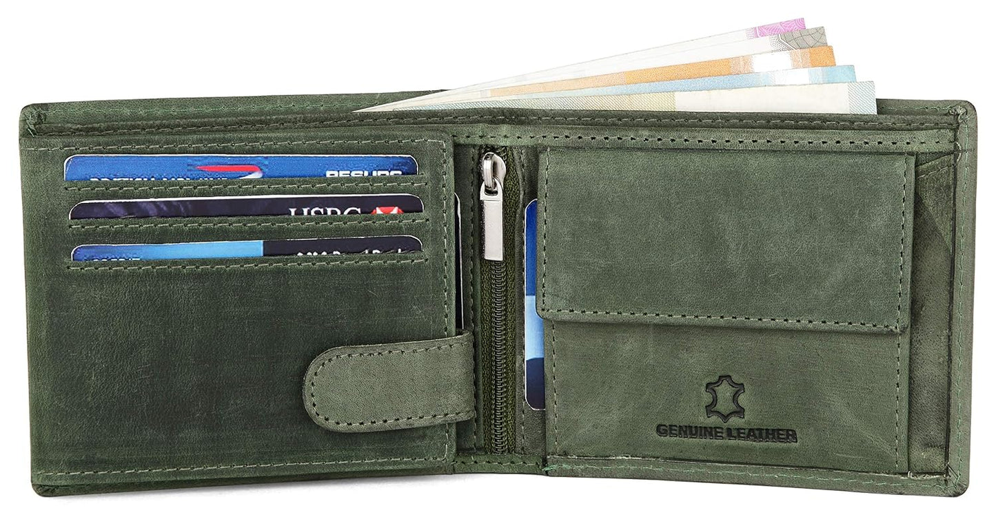 WildHorn Wildhorn India Oliver Green Leather Men's Wallet (WH7311GREEN)