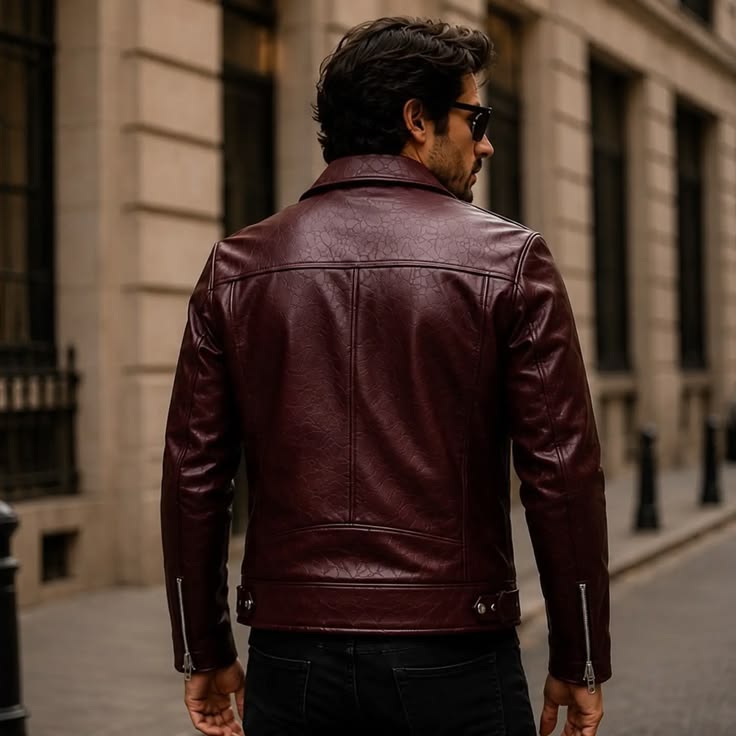 Men's Premium Brown Leather Jacket | Classic Real Leather Outerwear