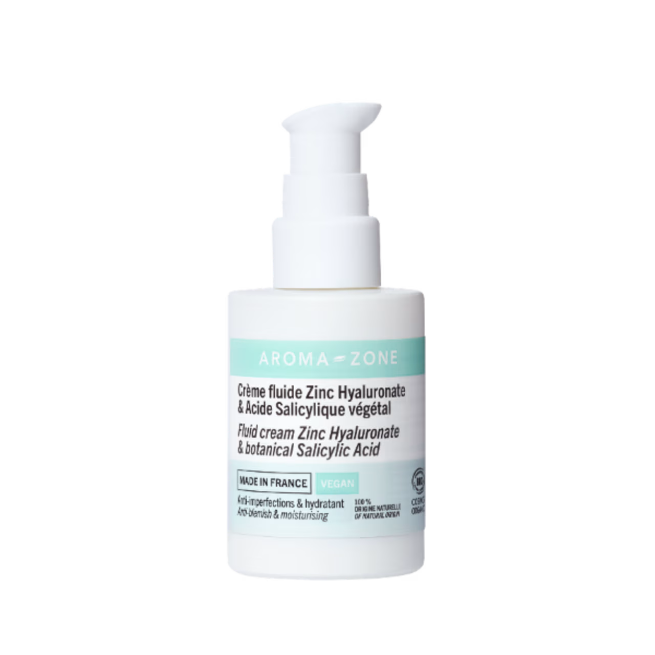 Crème Fluide Zinc & Acide Salicylique Aroma-Zone : Anti-Imperfections