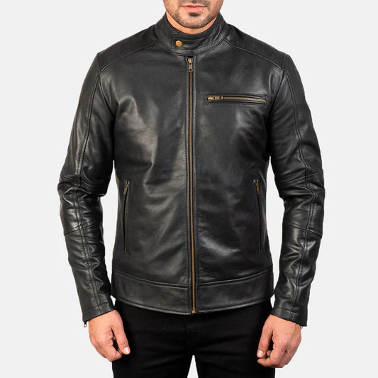 Dean Black Moto Leather Jacket | Premium Quality