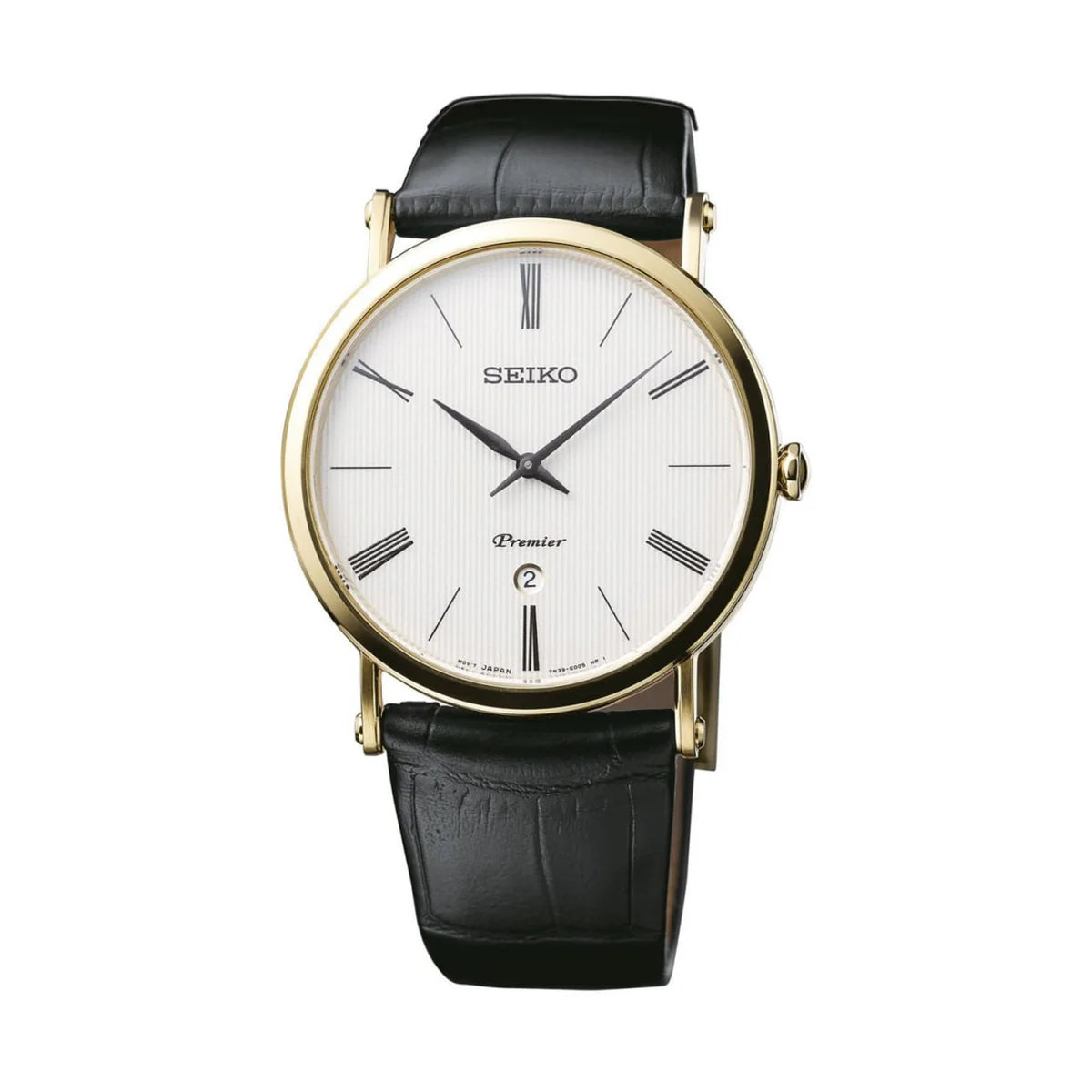 Classic Luxury: Seiko Men's Premier Gold-Tone Quartz Watch