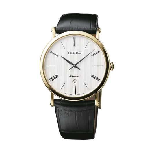 Classic Luxury: Seiko Men's Premier Gold-Tone Quartz Watch