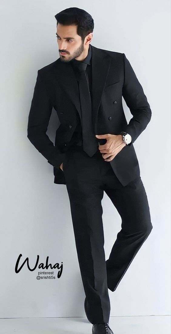 Men's All-Black Suit  FA LUXE