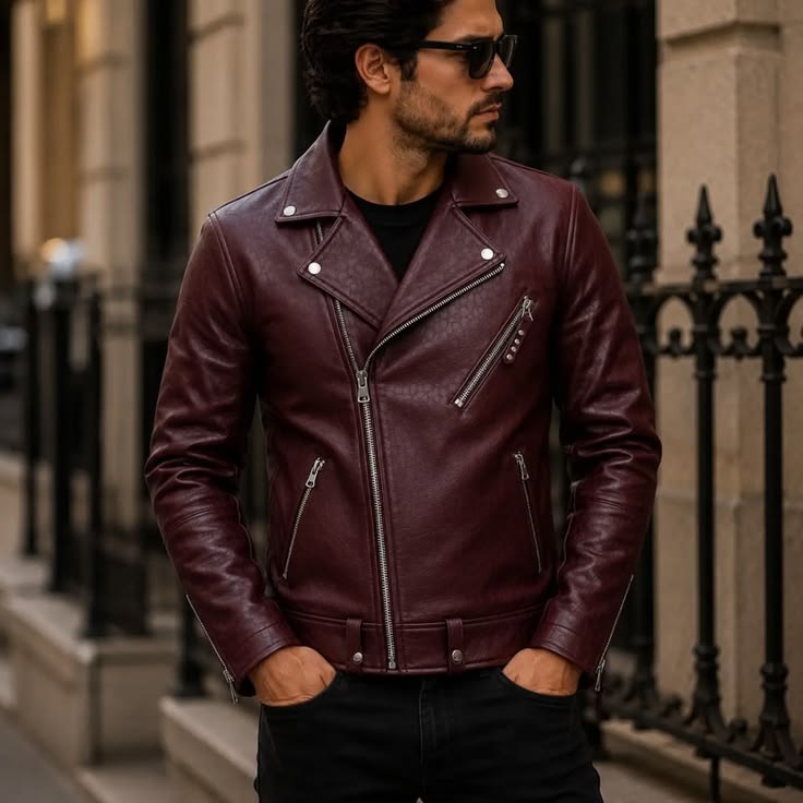 Men's Premium Brown Leather Jacket | Classic Real Leather Outerwear
