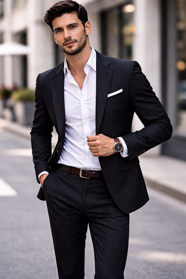 Men's Black Suit FA LUXE