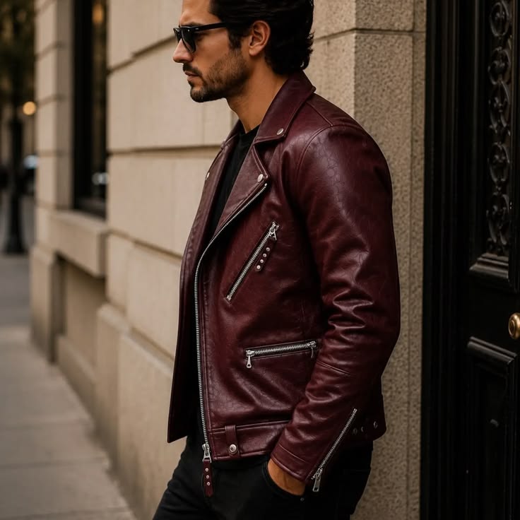 Men's Premium Brown Leather Jacket | Classic Real Leather Outerwear
