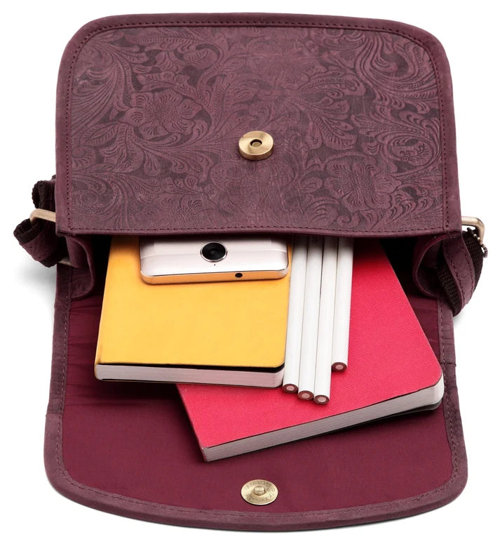 WildHorn® Small Vintage Leather Crossbody Sling Bag for Women